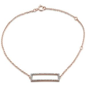 .10ct 14kt rose gold diamond trendy bracelet 7" lo